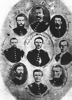 Major Coldwell and fellow officers.