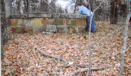 Stone Wall surrounding John and Sarah Grissom's graves